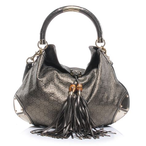 gucci leather hobo tassel|Gucci Indy Guccissima Leather Two Way Hobo Bag on SALE.